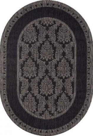 Ковёр VEGAS-S001-BLACK-OVAL