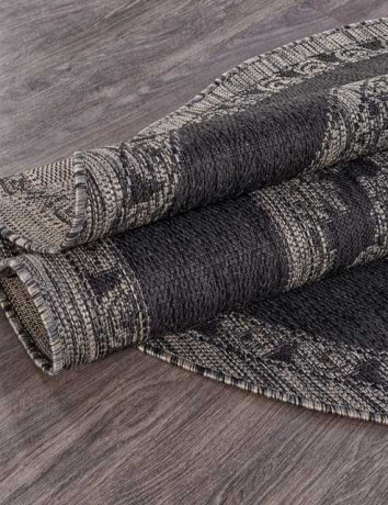 Ковёр VEGAS-S001-BLACK-OVAL