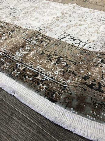 Турецкий ковер DOKU-9365B-GREY-BROWN-OVAL