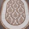 Ковёр VEGAS-S001-CREAM-BROWN-OVAL