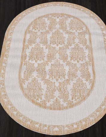 Ковёр VEGAS-S001-CREAM-OVAL