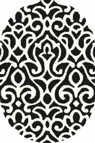 Овальный ковер PLATINUM T627 BLACK