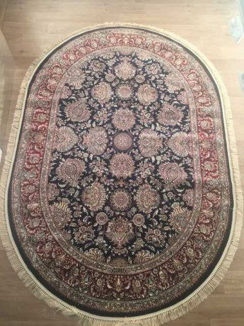 Турецкий ковер BROOKLYN-08613T-BLUE-BLUE-OVAL