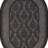 Ковёр VEGAS-S001-D-GRAY-BLACK-OVAL