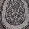 Ковёр VEGAS-S001-GRAY-BLACK-OVAL