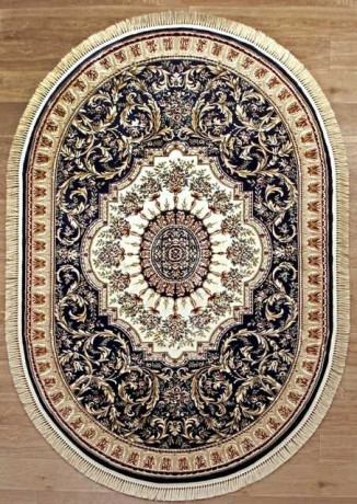 Турецкий ковер BROOKLYN-08615T-BLUE-BLUE-OVAL