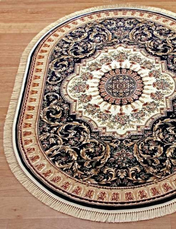 Турецкий ковер BROOKLYN-08615T-BLUE-BLUE-OVAL