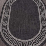 Ковёр VEGAS-S002-BLACK-GRAY-OVAL