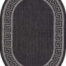 Ковёр VEGAS-S002-BLACK-GRAY-OVAL