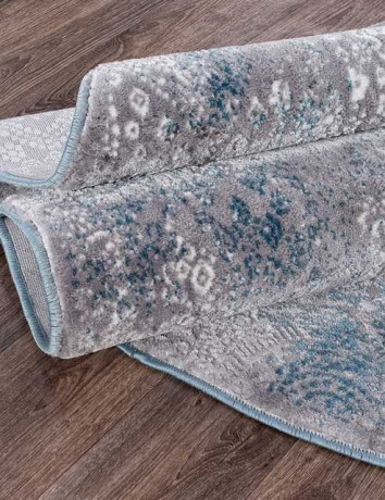 Турецкий ковер SATINE-S106B-KOYU-GREY-COKEN-BLUE-OVAL