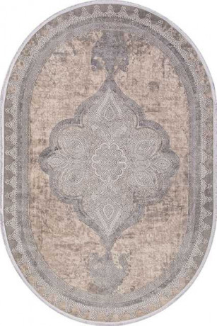 Турецкий ковер BIBLOS-9308-BEIGE-GREY-OVAL