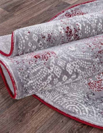 Турецкий ковер SATINE-S106B-KOYU-GREY-COKEN-RED-OVAL